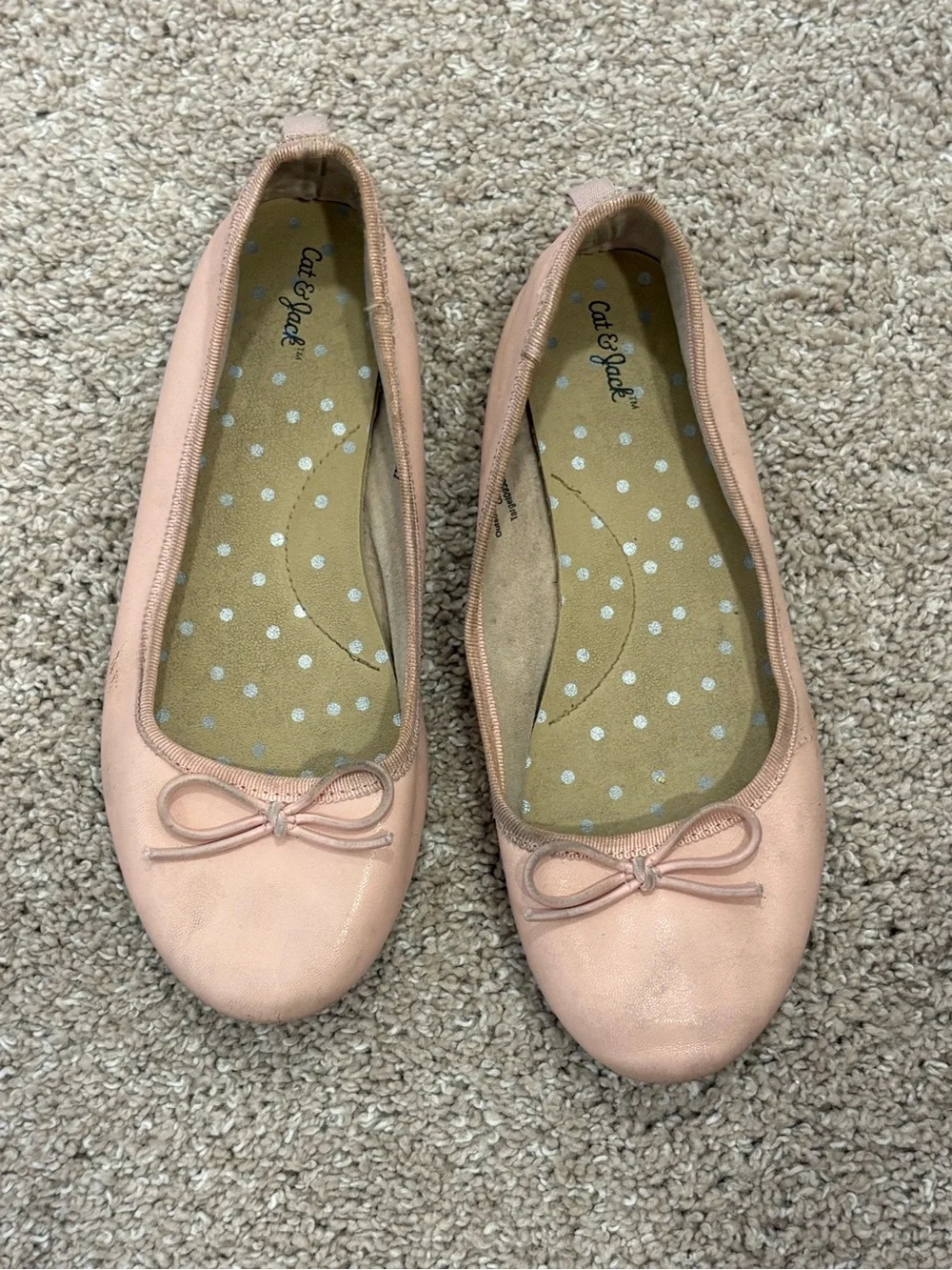 Cat & Jack Light Pink Bow Ballet Flats